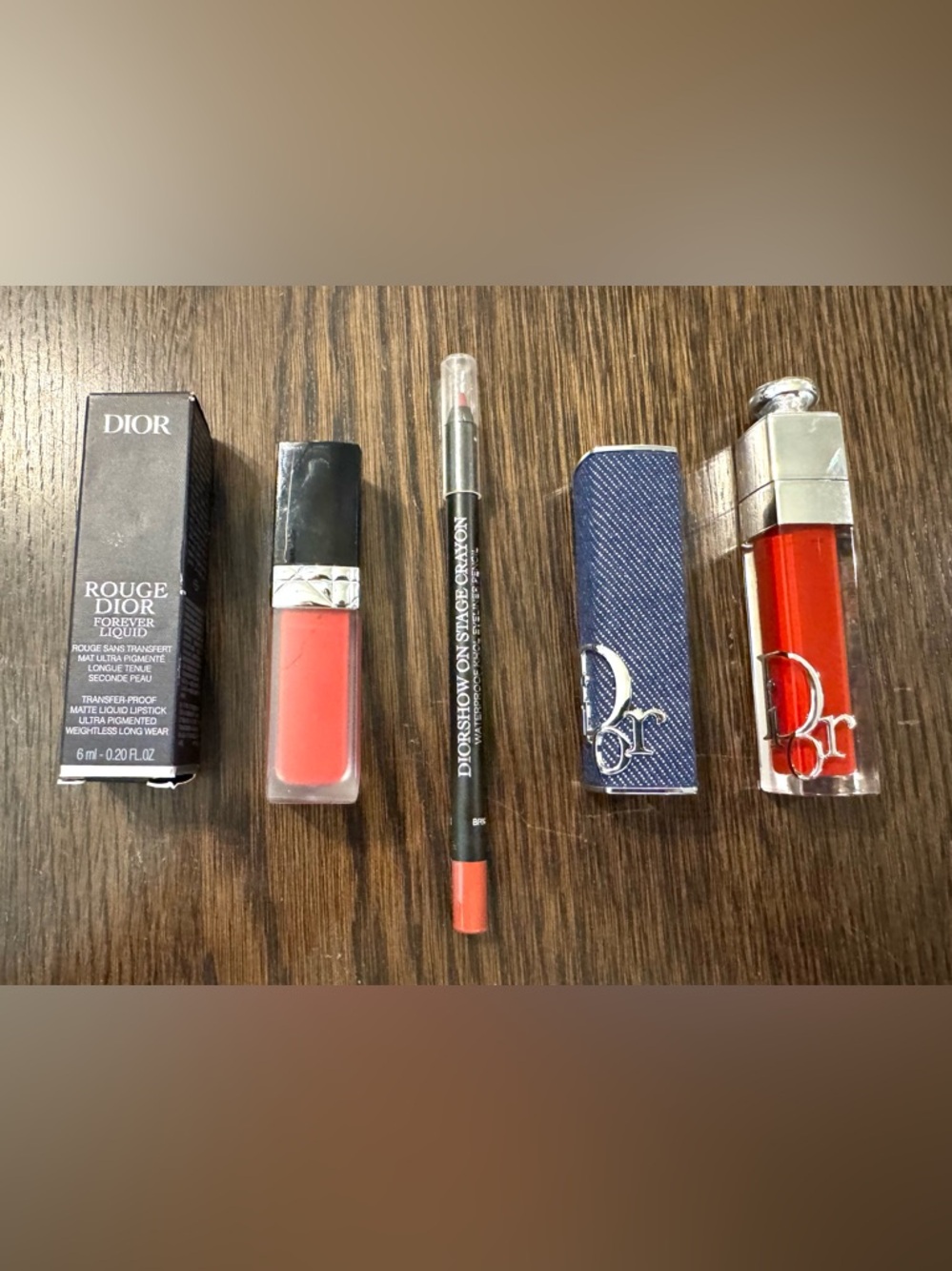 NEW Dior Addict Lip & Eye Bundle Maximizer Lip Gloss Rouge Dior Eyeliner Pencil